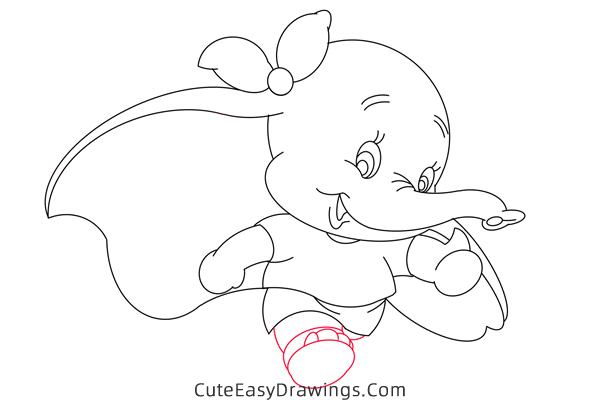 how to draw dumbo - www.cuteeasydrawings.com