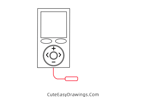 how to draw a music player - www.cuteeasydrawings.com