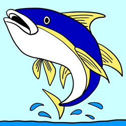 How to Draw a Tuna Fish Step by Step