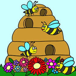 How to Draw a Beehive Step by Step