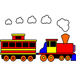 How to Draw a Train Step by Step