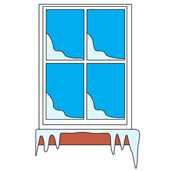 How to Draw a Frozen Window Step by Step