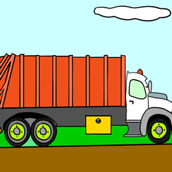 How to Draw a Garbage Truck Step by Step