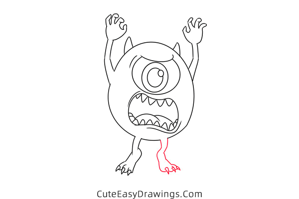 how to draw mike wazowski from monsters inc - www.cuteeasydrawings.com