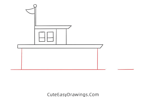 how to draw a boat - www.cuteeasydrawings.com