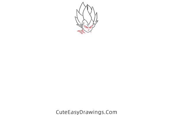 how to draw vegeta from dragon ball - www.cuteeasydrawings.com