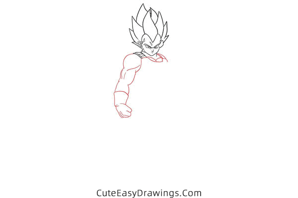 how to draw vegeta from dragon ball - www.cuteeasydrawings.com