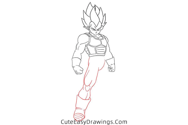 how to draw vegeta from dragon ball - www.cuteeasydrawings.com