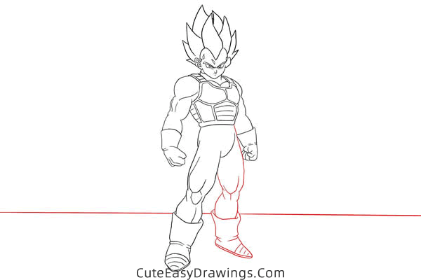 how to draw vegeta from dragon ball - www.cuteeasydrawings.com