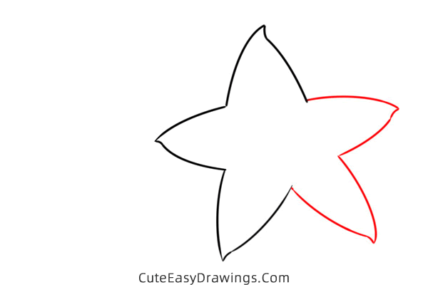 how to draw a cute starfish - www.cuteeasydrawings.com