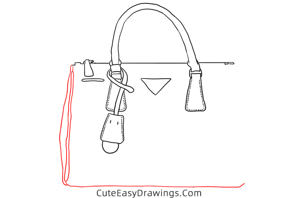 how to draw a ladies handbag - www.cuteeasydrawings.com