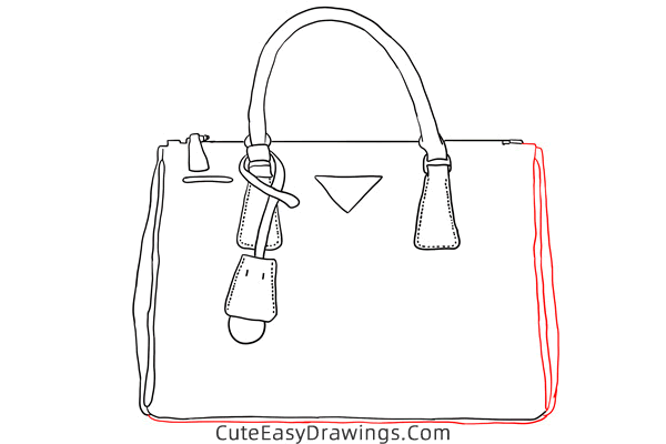 how to draw a ladies handbag - www.cuteeasydrawings.com