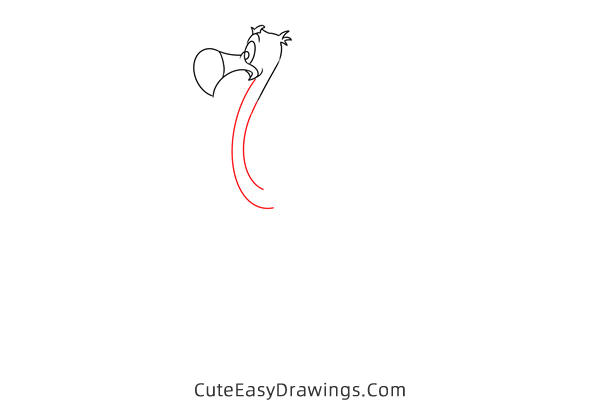 how to draw flamingos from alice in wonderland - www.cuteeasydrawings.com