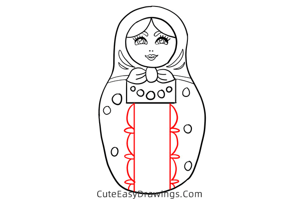 how to draw a russian nesting doll - www.cuteeasydrawings.com