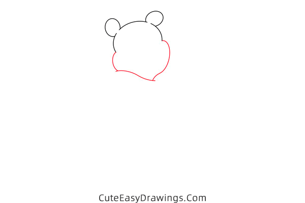 how to draw pooh bear with a shovel - www.cuteeasydrawings.com