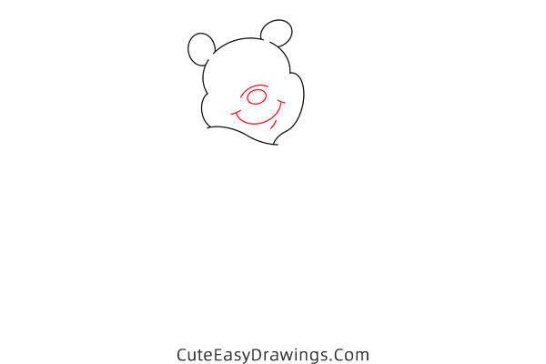 how to draw pooh bear with a shovel - www.cuteeasydrawings.com