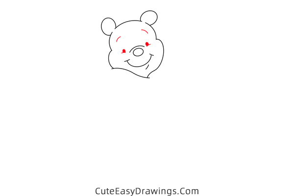 how to draw pooh bear with a shovel - www.cuteeasydrawings.com