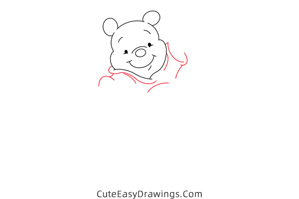 how to draw pooh bear with a shovel - www.cuteeasydrawings.com