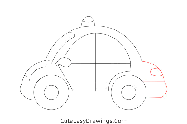 how to draw a police car - www.cuteeasydrawings.com