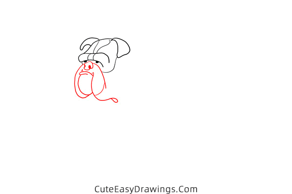 how to draw a bulldog easy - www.cuteeasydrawings.com