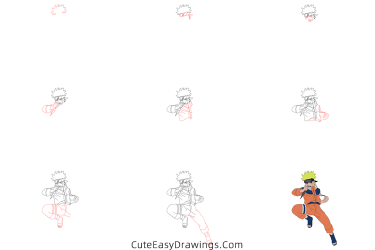 how to draw naruto uzumaki full body - www.cuteeasydrawings.com