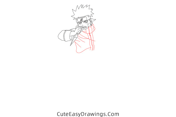 how to draw naruto uzumaki full body - www.cuteeasydrawings.com