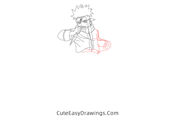 how to draw naruto uzumaki full body - www.cuteeasydrawings.com