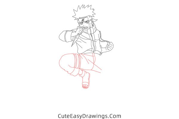 how to draw naruto uzumaki full body - www.cuteeasydrawings.com