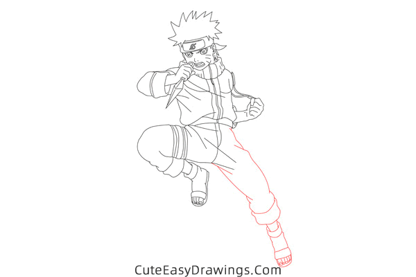 how to draw naruto uzumaki full body - www.cuteeasydrawings.com