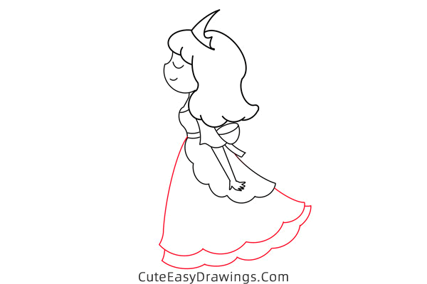 how to draw a princess easy - www.cuteeasydrawings.com