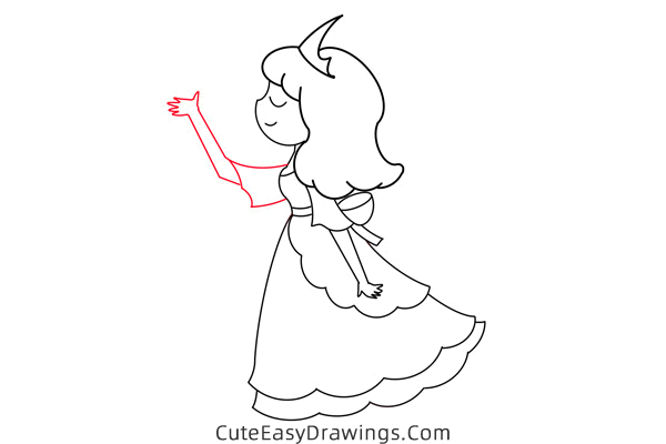 how to draw a princess easy - www.cuteeasydrawings.com