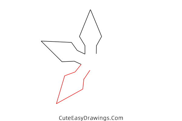 how to draw a shuriken - www.cuteeasydrawings.com