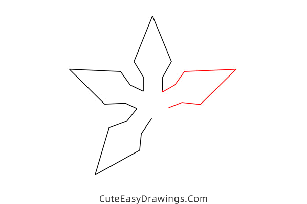 how to draw a shuriken - www.cuteeasydrawings.com