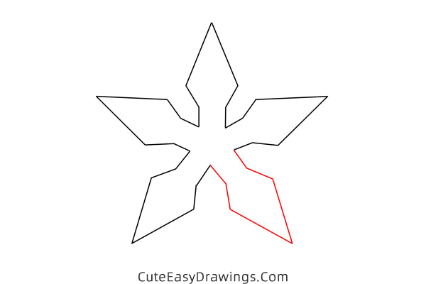 how to draw a shuriken - www.cuteeasydrawings.com