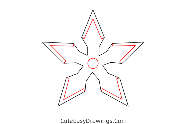 how to draw a shuriken - www.cuteeasydrawings.com