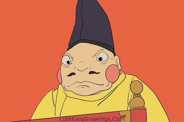 how to draw the foreman from spirited away - www.cuteeasydrawings.com