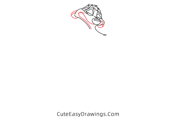 how to draw timon from the lion king - www.cuteeasydrawings.com