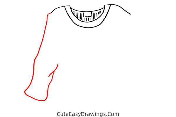 how to draw a sweater - www.cuteeasydrawings.com