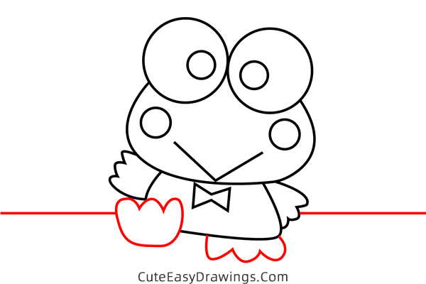 how to draw keroppi - www.cuteeasydrawings.com