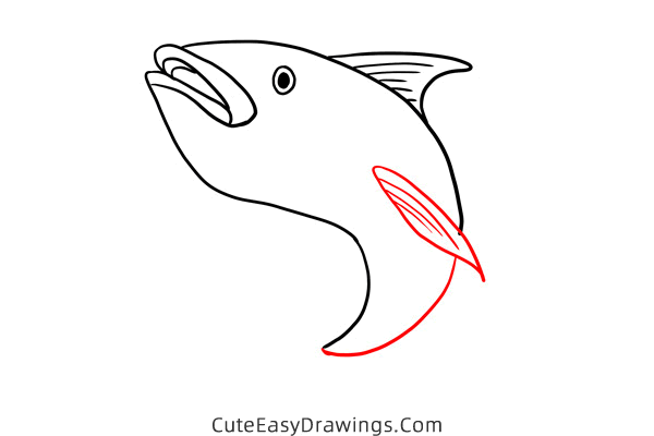 how to draw a tuna fish - www.cuteeasydrawings.com