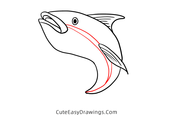 how to draw a tuna fish - www.cuteeasydrawings.com