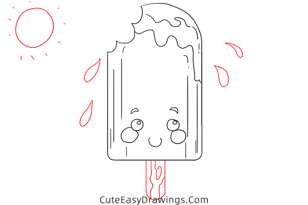 how to draw a cute popsicle - www.cuteeasydrawings.com