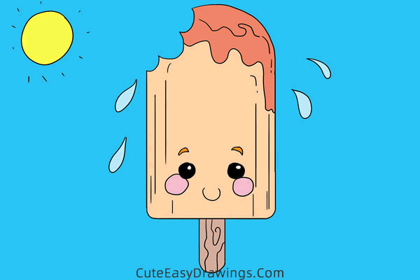 how to draw a cute popsicle - www.cuteeasydrawings.com