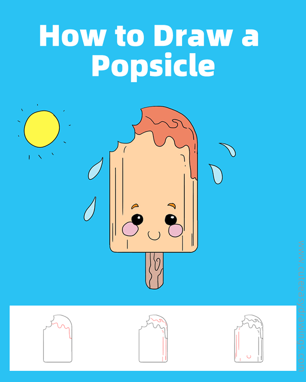 how to draw a cute popsicle - www.cuteeasydrawings.com