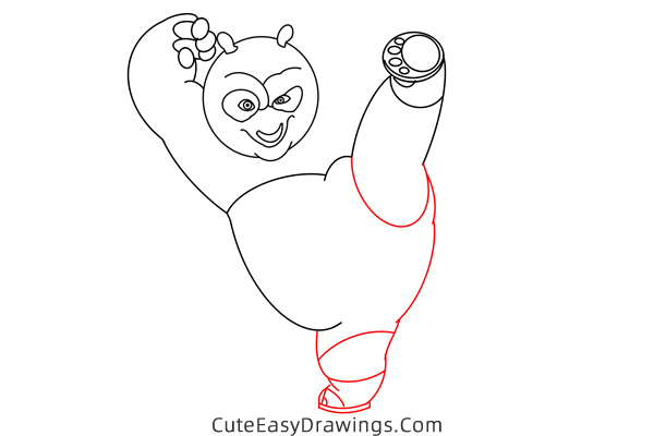 how to draw kung fu panda - www.cuteeasydrawings.com