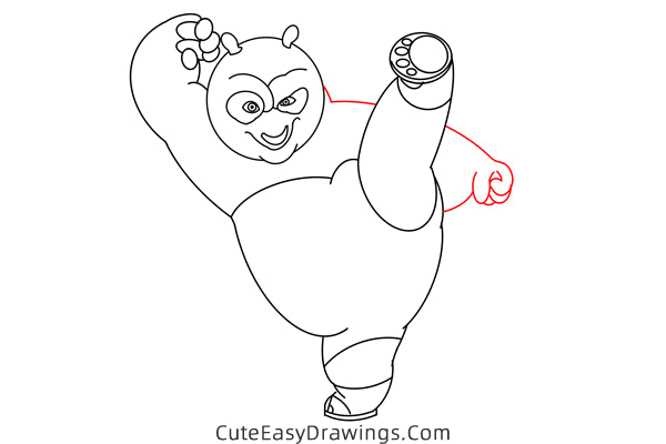 how to draw kung fu panda - www.cuteeasydrawings.com