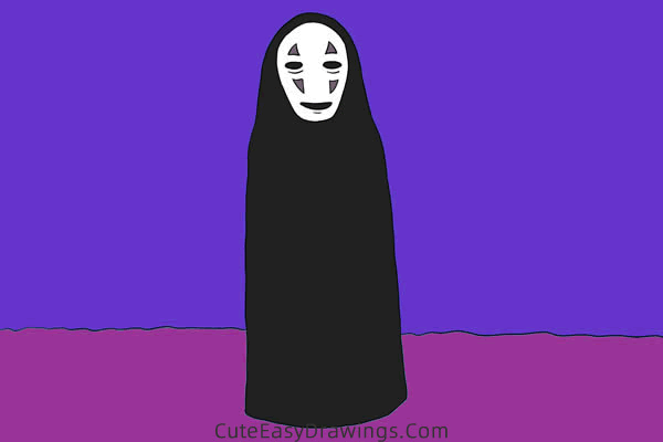 how to draw no-face - www.cuteeasydrawings.com