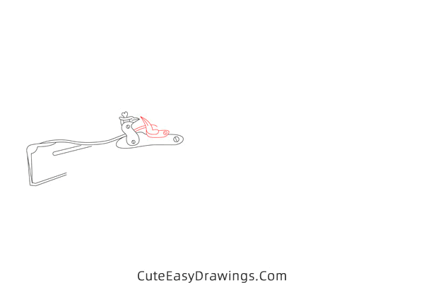 how to draw a musket - www.cuteeasydrawings.com