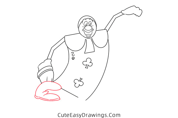 how to draw card painters from alice in wonderland - www.cuteeasydrawings.com