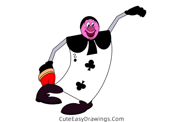 how to draw card painters from alice in wonderland - www.cuteeasydrawings.com